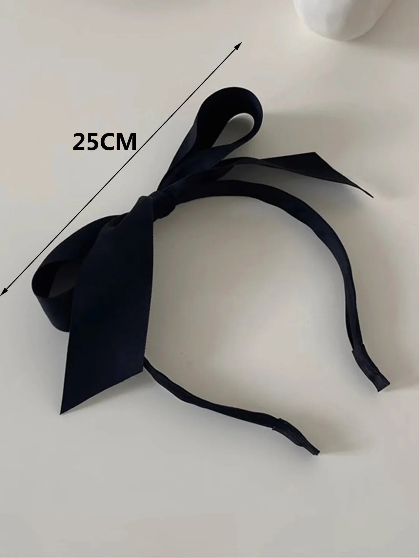 sengpan Solid Color Black Ribbon Bow Top Headband for Women Girls Fashion Bezel Female Hair Accessories