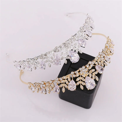 sengpan Rhinestone Bridal Crown Tiaras Crystal Prom Diadem Crowns Headband Bride Tiaras Wedding Hair Accessories Jewelry Crown Gift