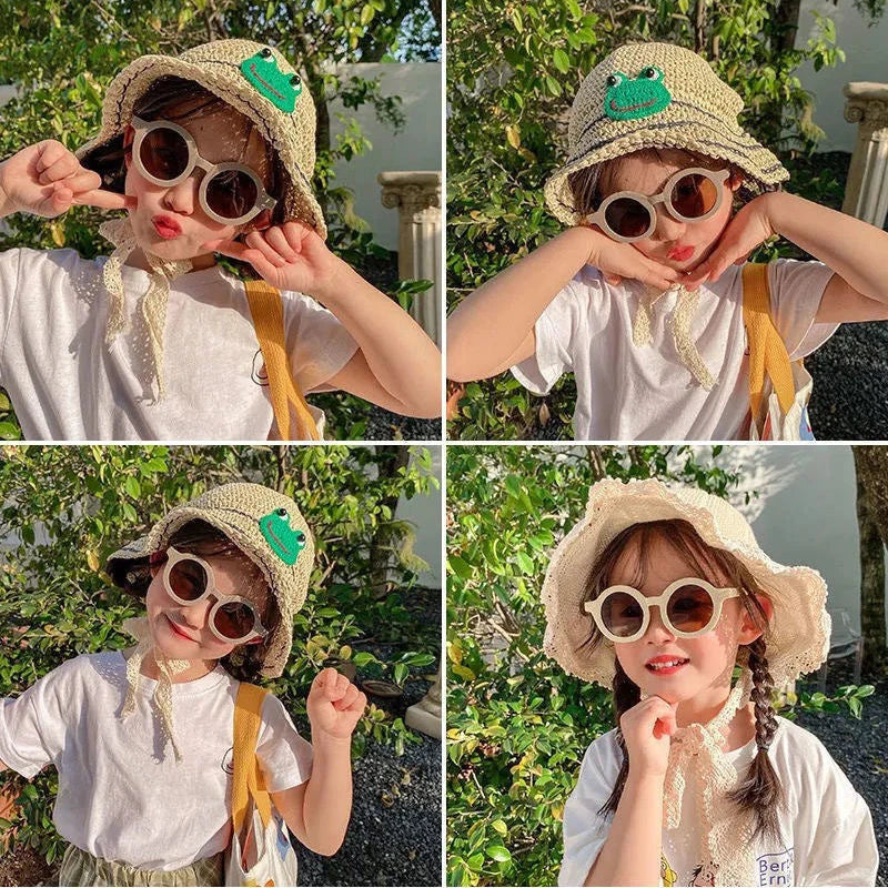 sengpan 12 Colors Fashion Cute Round Frame Sunglasses UV400 For Kids Baby Boys Girls Children Lovely Sun Glasses Sun Shade Eyewear