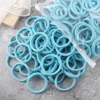 sengpan 50PCS/Set Women Girls Basic Hair Bands 4cm Simple Solid Colors Elastic Headband Hair Ropes Ties Hair Accessories Ponytail Holder