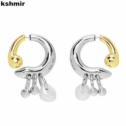 sengpan Chic pearl pendant earrings can be detachable before and after wearing INS fashion women's earrings jewelry accessories gift