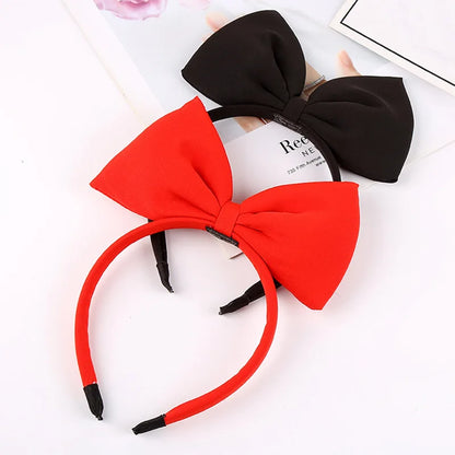 sengpan Red Black big Bow Knot Hairbands Hairpin for Women Girls Hair Accessories Hair Band Ties Headbands for Children Headdress