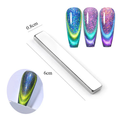 sengpan 10ml Double Light Reflective Glass Cat Magnetic Gel Sparkling Rainbow Color Gel Nail Polish Varnis Semi Permanent