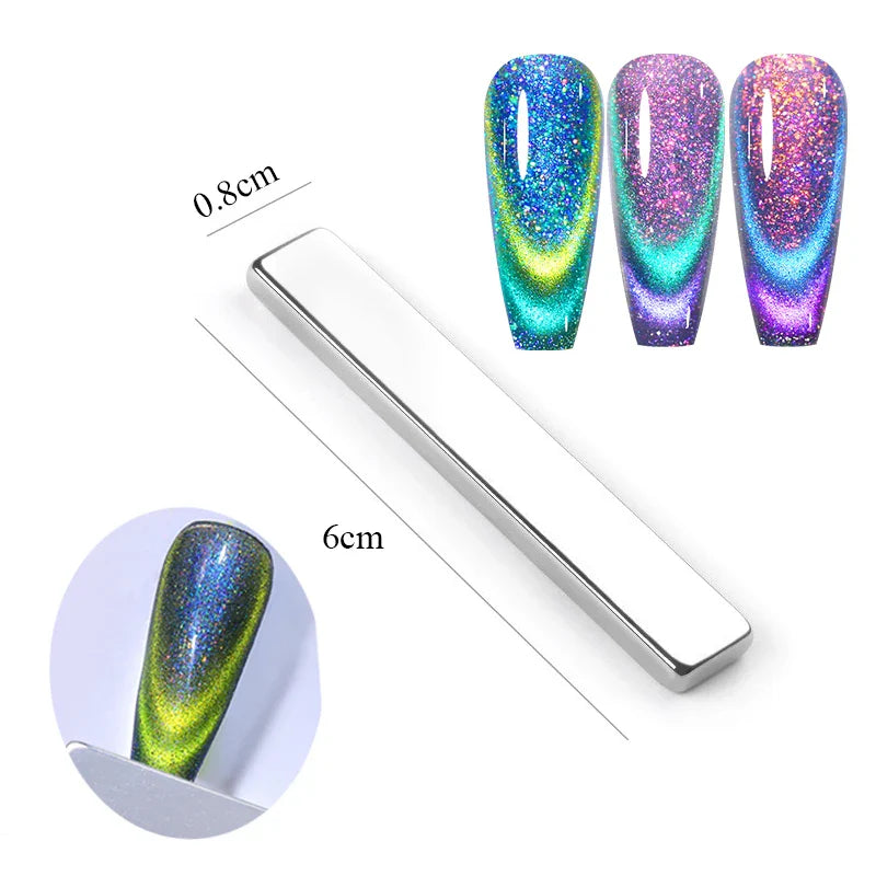 sengpan 10ml Double Light Reflective Glass Cat Magnetic Gel Sparkling Rainbow Color Gel Nail Polish Varnis Semi Permanent