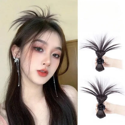 sengpan Wig High Ponytail Hair Clip Headdress Fashion Personality Korean y2k Girls Sweet Cool Wig Pad HairClaws Hairpin