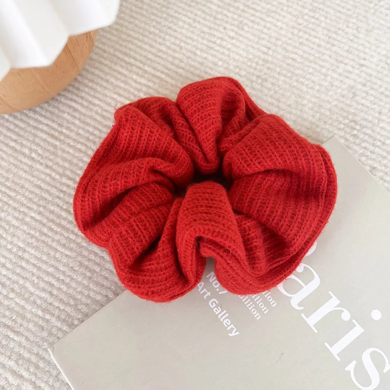 sengpan New Year Red Hair Headband Rope Christmas Hairband Woman Girls Fashion Sweet Hair Ties Rubber Band Female Party Hair Accessories