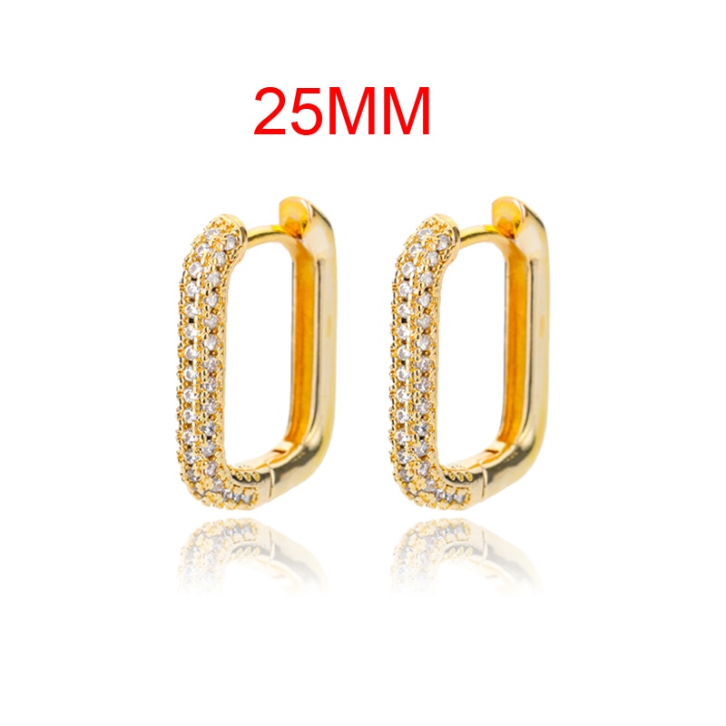 sengpan Rainbow Zircon Earrings for Women Stainless Steel Hoop Earring New Trending Luxury Aesthetic Jewelry aretes mujer