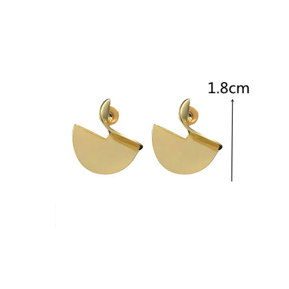 sengpan Hiphop Exaggerated Irregular Metal Dangle Earrings Spiral Twist Knot Geometry Round Smooth Rock Ear Brincos Jewelry Gift