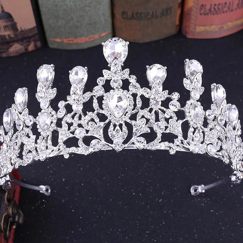 sengpan uxury Sparkling Crystal Bridal Hair Accessories Tiaras Big Diadem Crowns Girls Wedding Party Fashion Design Woman Ornaments