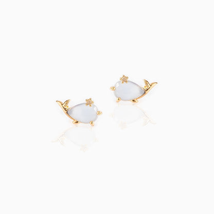 sengpan 1 Pair Ins Wind Cone Crown Zircon Earrings Cute Bear Cartoon Personality Ear Jewelry Colorful Simple Style Earrings for Women