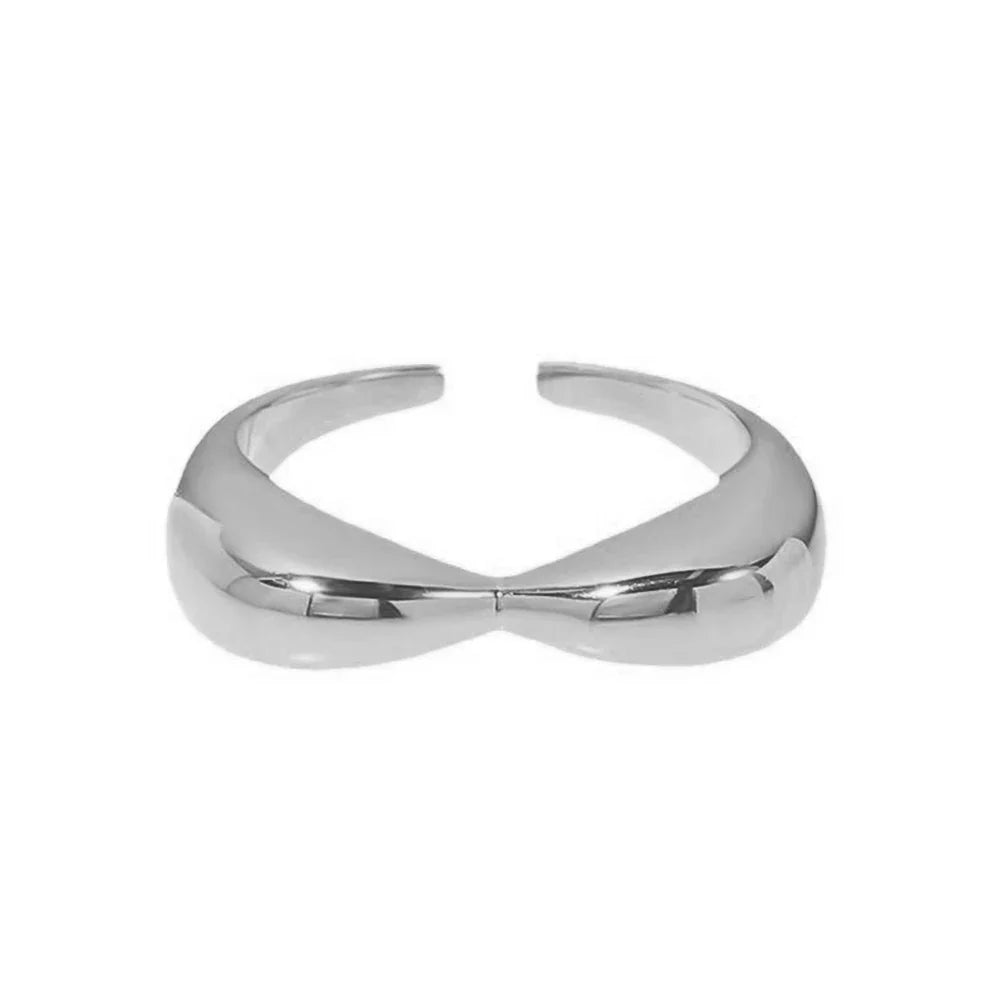 sengpan Simple Stainless Steel Adjustable Women's Ring Statement Jewelry for Women Designer Opening Finger Ring Wholesale Dropshipping