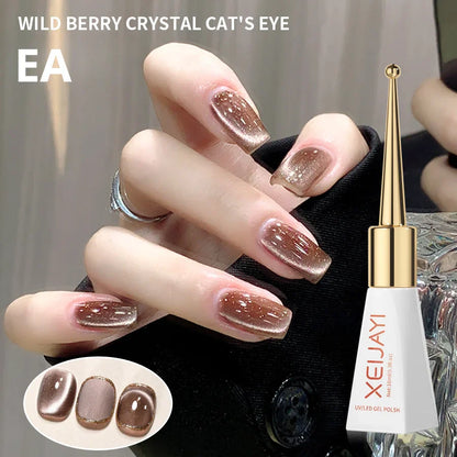 sengpan Magnetic Gel Purple Color Reflective Glitter Cat Eye Gel Polish 자석젤  Semi-permanent Nail Polish UV Venalisa for Manicure