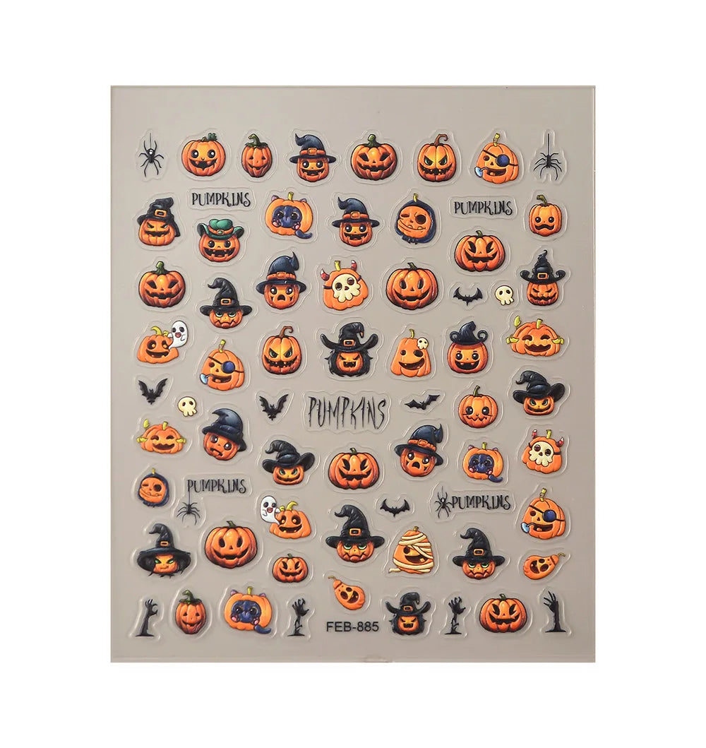 sengpan Halloween Sticker for Hands Custom Graphic Design Red Blood Scar Soft Relief Decals Manicure Nail Art Paper FEB-889