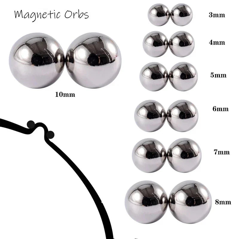 sengpan Fake Piercing Strong Magnetic Nipple Rings Orb Sexy Toys for Couple Magnet Nipple Piercing BDSM Link Clamps Clitoris Bondage