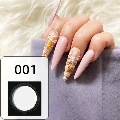 2023 New Spider Wire Nail Gel Polish White Black Paint Gel Hybrid Varnishes Web Stickers UV Lamp Soak Off Top Coat For Manicure