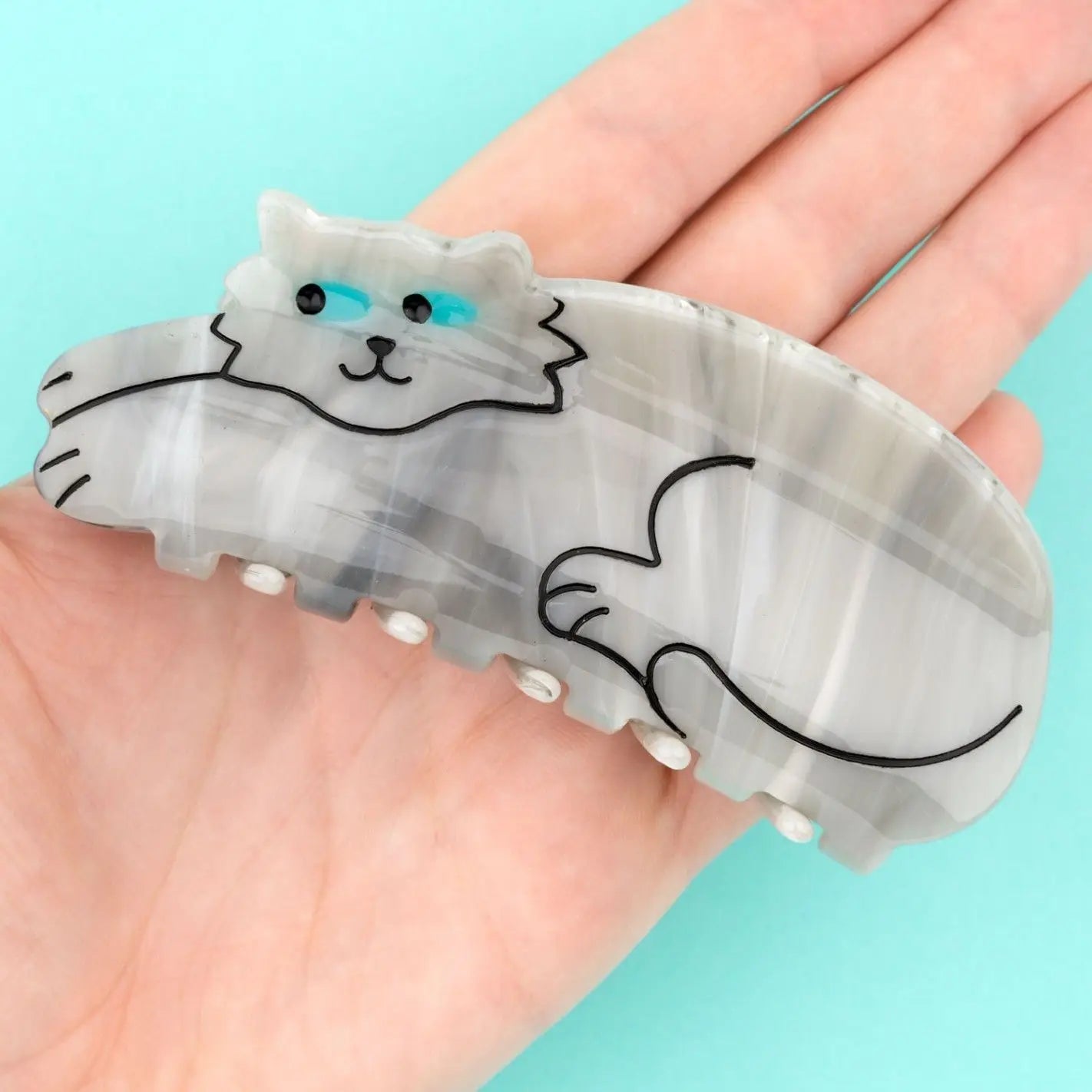 sengpan New Ins Hot Cat Amber Cat Scratch Clip Acetate Claw Clip Hair Clips Cartoon Cute HairPin Striped Styling Tool Hair Accessories