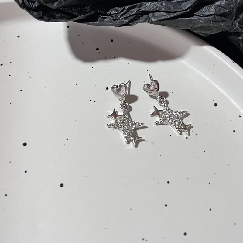 sengpan New Creative Y2K Star Earrings Fashion Earrings Gifts For Women Gift Holiday Jewelry Cute Mini Little Star Earrings