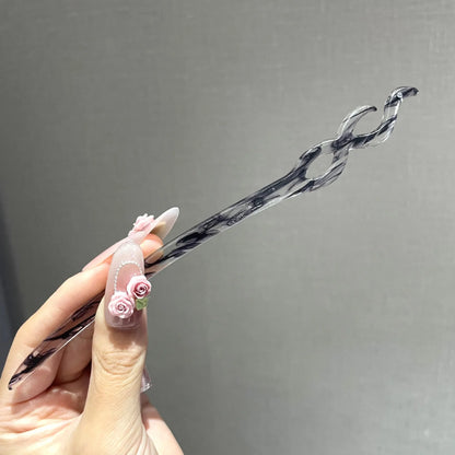 sengpan New Chinese Style Wash Painting Hair Sticks Vintage Chopstick Hairpin Women Hair Clip Pin Headwear Headdress Jewelry Accessories