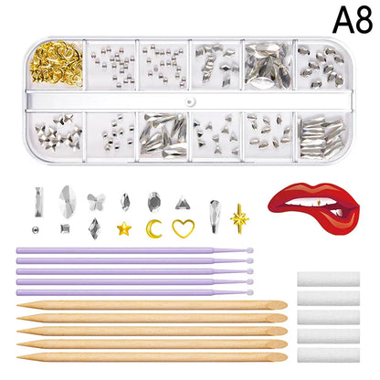 sengpan 1Set Dental Tooth Gems Crystal Diamond Ornament Diy Tools Various Shapes Color Teeth Jewelry Denture Acrylic