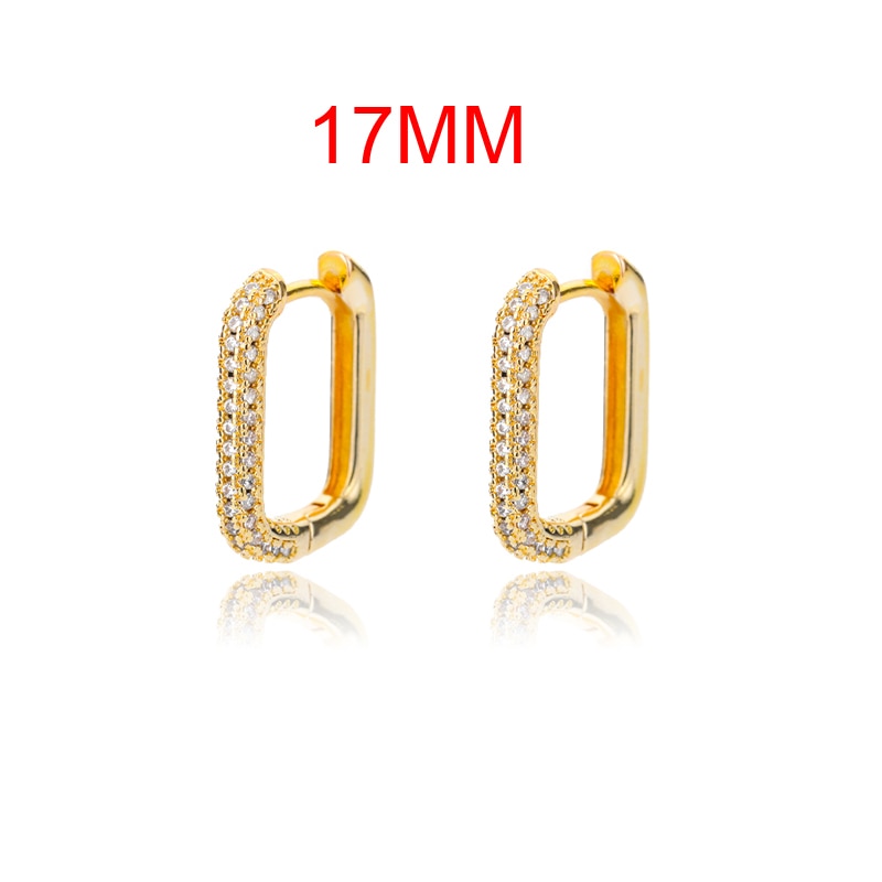 sengpan Rainbow Zircon Earrings for Women Stainless Steel Hoop Earring New Trending Luxury Aesthetic Jewelry aretes mujer