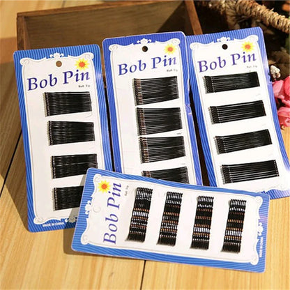 sengpan 60/120Pcs/Pack Black Hair Clip Lady Hairpins Curly Wavy Grips Women Hairstyle Hairpins Girls Bobby Pins Styling Hair Accessories