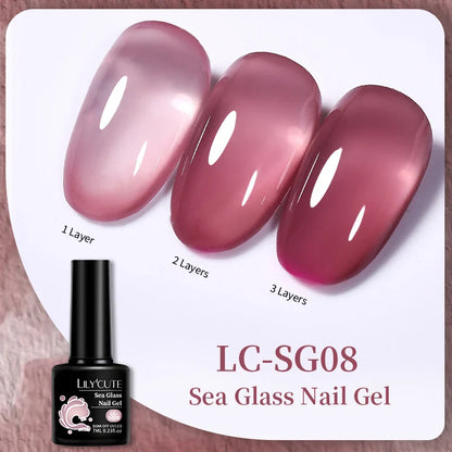 sengpan 8ML Clear Non Stick Hand Solid Extension Nail Gel Polish Carving Flower Nail Art Construction UV Gel Acrylic Varnishes