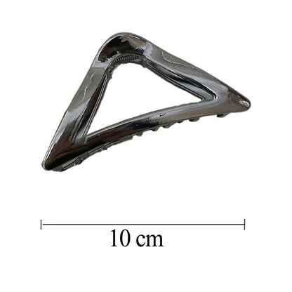 Lianfudai New Punk Geometric Metal Gold Silver Simple Hair Clip Claw for Women Trendy Large Crab Catches Clamp Korea Headwear Accessories