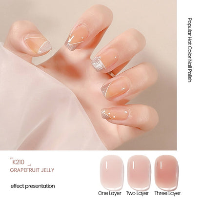 sengpan Nail Gel Polish 12ml Translucent Nude Jelly Gel Nail Polish Semi Permanent Soak Off UV LED Gel Varnish Nail Art Manicure