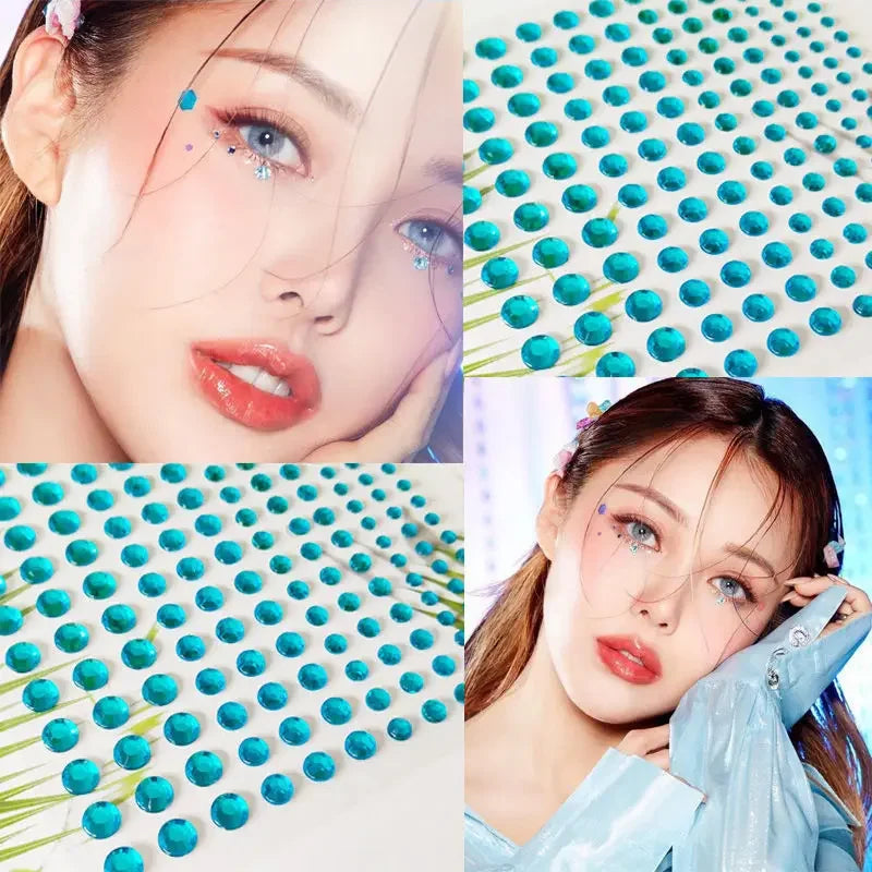 sengpan Acrylic Face Makeup Diamond Stickers Festival DIY Body Crystal Gems Tattoos Rhinestones Nail Art Decoration Eyeshadow Stickers