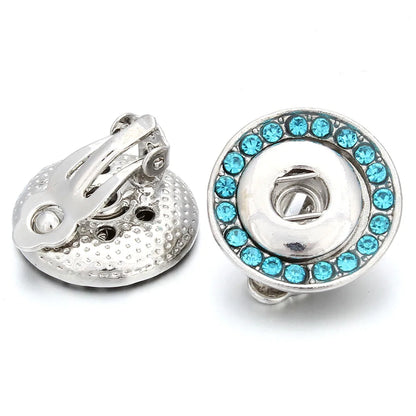 Lianfudai New 12mm Snap Jewelry Earring Metal 12mm Snap Button Earrings Eardrop Mini Snap Earring Charm Buttons