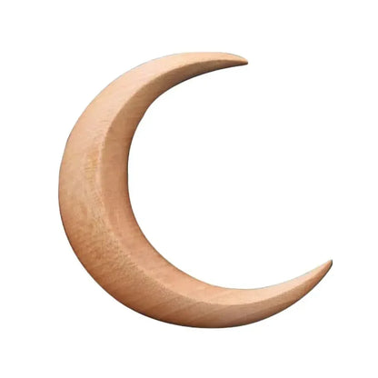 sengpan Simple Wood Moon Hair Sticks Hand Carved Wooden Crescent Hair Forks for Women Long Hairpin Comb Styling Fashion Hair Accessories