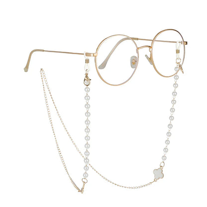 Lianfudai Sunglasses Masking Chains For Women Acrylic Pearl Crystal Eyeglasses Chains Lanyard Glass New Fashion Jewelry Wholesale