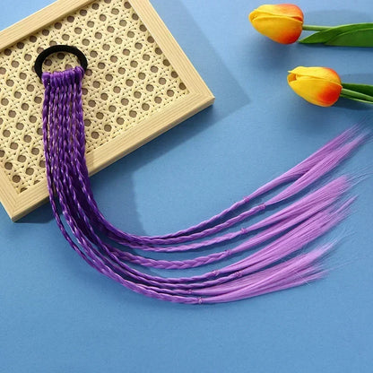 sengpan Korean Fashion Kids Wig Braids Girls Dirty Braid Hair Rope Children Gradient Barrettes Headwear Baby Kids Hair Accessories