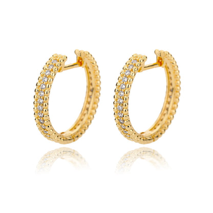 sengpan Zircon Hoop Earrings for Women Stainless Steel Gold Plated Earring 2023 Trending New In Aesthetic Jewelry aretes mujer bijoux