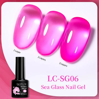 sengpan 8ML Clear Non Stick Hand Solid Extension Nail Gel Polish Carving Flower Nail Art Construction UV Gel Acrylic Varnishes