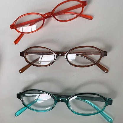 sengpan Retro Oval Glasses Women Girls Y2K Red Green Frame Glass Eyewear Decorative Computer Anti-blue Eyeglasses with Seaside Driving