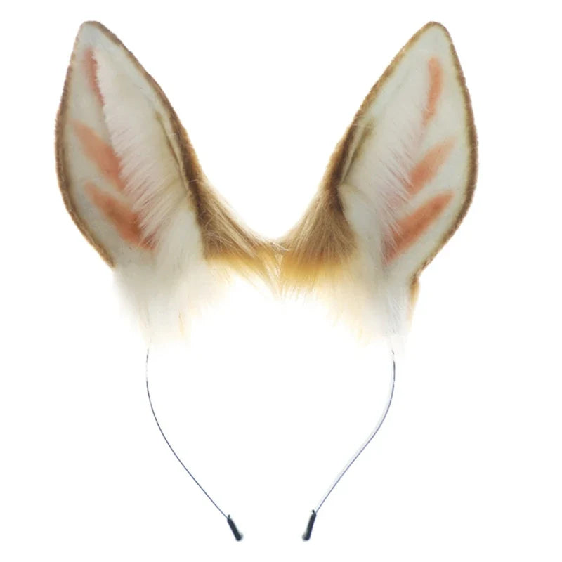 sengpan Handmade Faux Fur Plush Cat Deer Ear Headband Women Cartoon Cosplay Costume Ears Hair Hoop Halloween Party Role Play Hairband