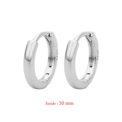 sengpan 1Pair Single Minimal Gold Color Tiny Cartilage Hoop Earrings Stainless Steel Trendy Glossy Small Huggie Earring Piercing Jewelry