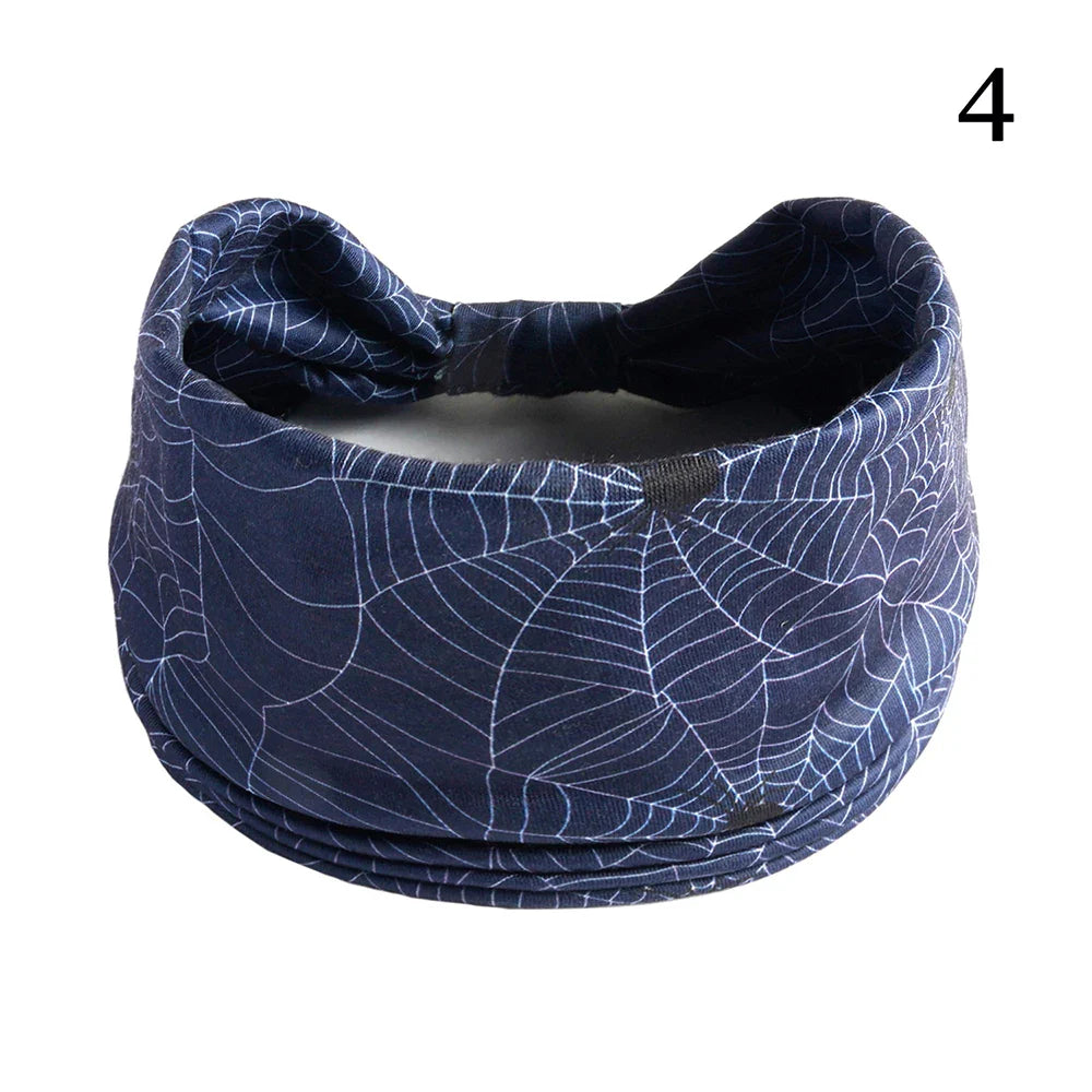 sengpan Halloween Skeleton Turbans Yoga Elastic Head Wrap Women Headband Wide Hairbands Headwear Bandanas Fashion Hair Band YZL05-5