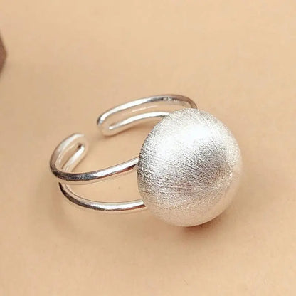 sengpan  Silver String Ring For Women Heart Jewelry Finger Open Handmade Shinning Rings Allergy For Birthday Gift