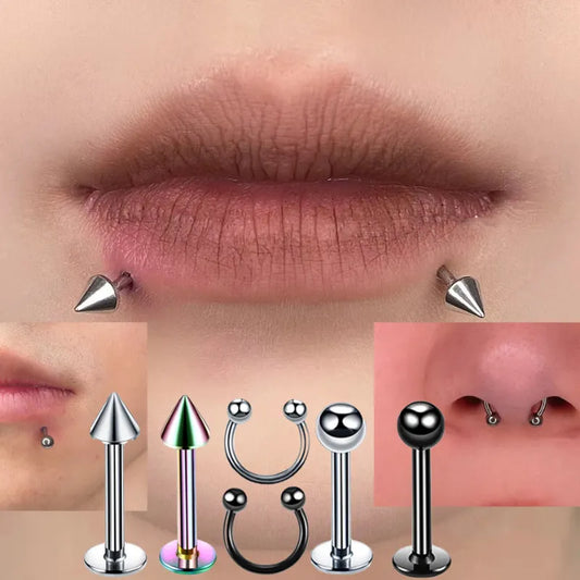 sengpan New stainless steel piercing jewelry eyebrow nails lip nails nose ring  body piercing Body jewelry for women and men