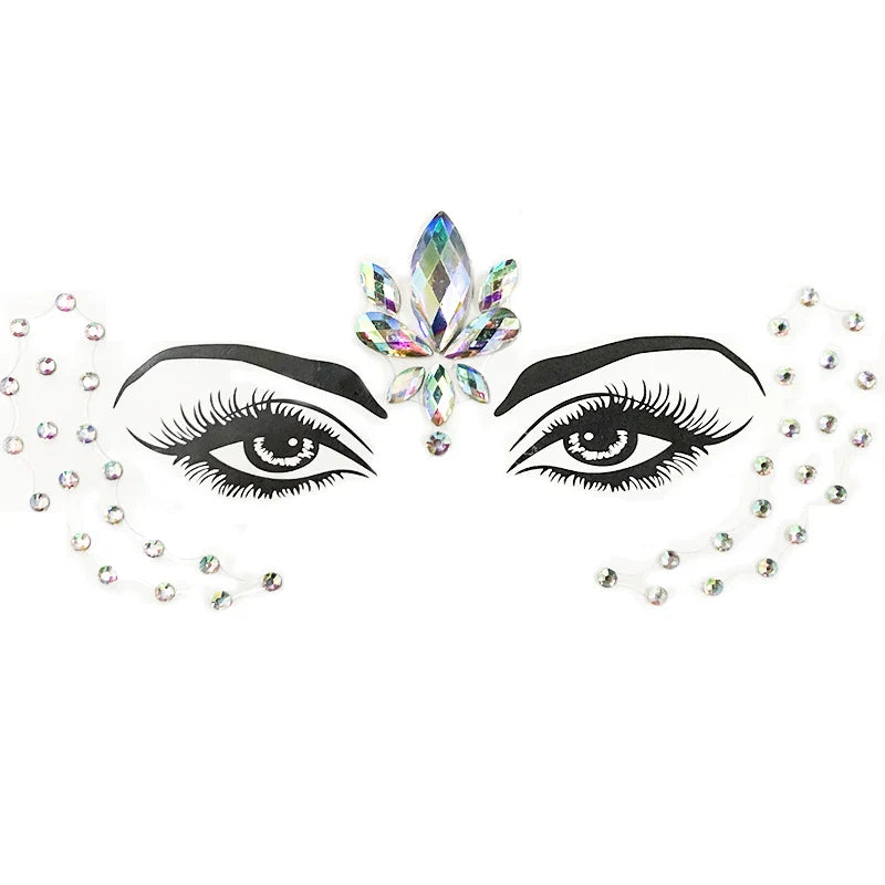 sengpan Rhinestones for Face Glitter for Face Stickers on Face Temporary Tattoos for Women Temporary Tattoos Fake Tattoo Tattoo Sticker