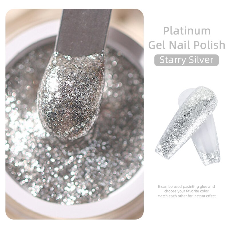 Lianfudai 2023 Russian Solid Nail Tips Gel Magic Mirror Powder Model Gel Polish UV LED Glitter Nail Gel Polish Soak Off Nail Art Varnish