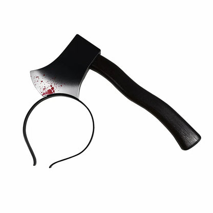 Halloween Horror Props Blood Fake Ax Saws Knife Headband for Halloween Party Masquerade Mischief Props Decoration Kids Toy Gifts