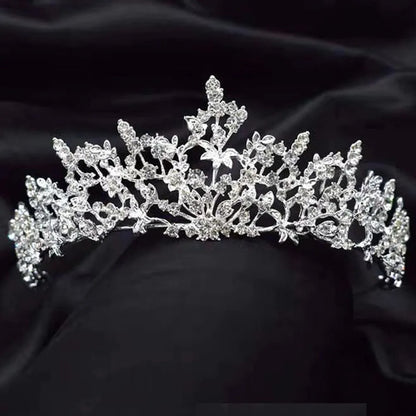 Lianfudai Elegant Luxury Girls Crystal Bridal Tiara Crown Birthday Party New Fashion Bride Queen Headbands Hair Jewelry Accessories