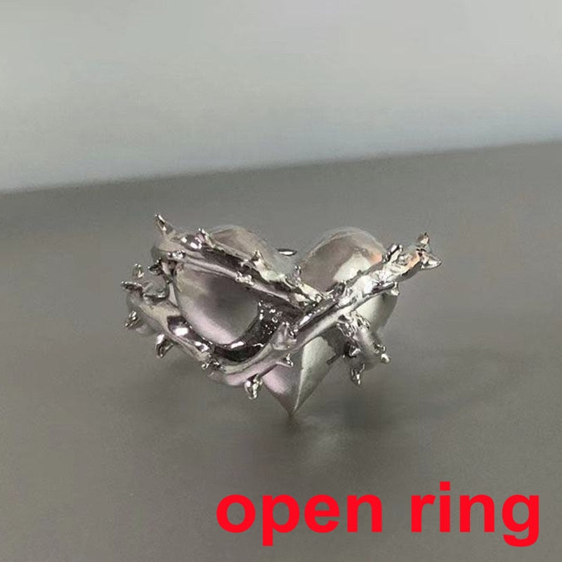 sengpan Creative Gothic Black Spider Animal Rings Funny Halloween Party Octopus Wizard Hat Ghost Pumpkins Finger Rings Halloween Jewelry