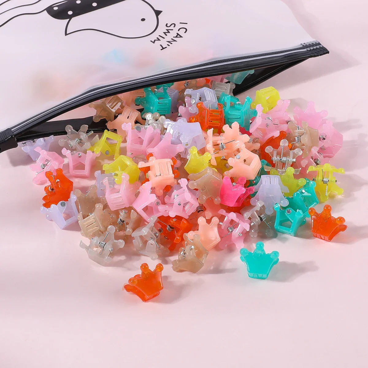 sengpan 50Pcs Small Hair Claw Clip Korean Fashion Mini Hair Clips Butterfly Flower Heart Multi-Shape Girls Clips Kids Hair Accessories