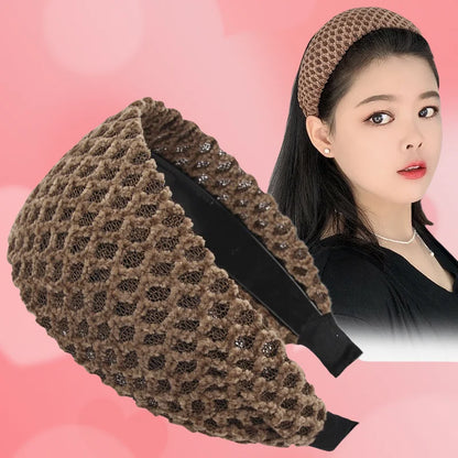 Lianfudai New, wide-brimmed headband, covering white hair, women's face washing, makeup headband, autumn and winter hair accessories.