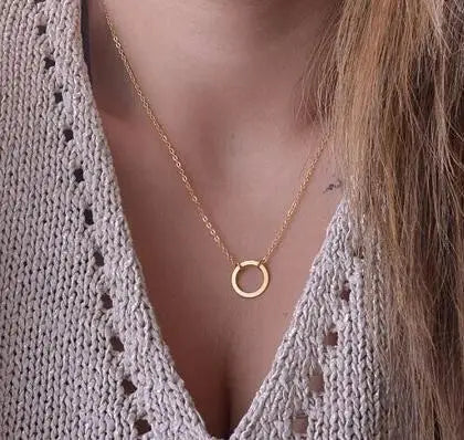 sengpan New Golden Silver Color Small Heart Necklaces Bijoux For Women Collars Fashion Jewelry Collarbone Pendant Necklace NA219