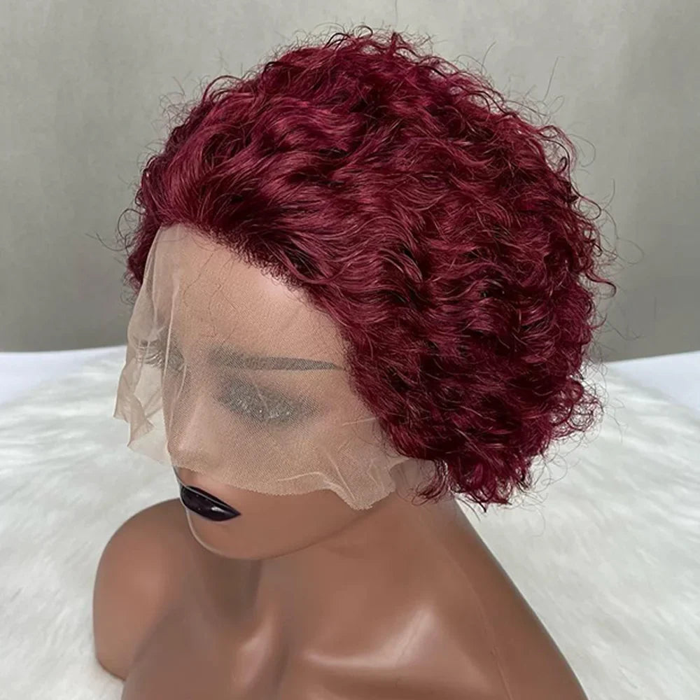 sengpan Pixie Cut Wig Human Hair 13x1 Lace Frontal Wigs Human Hair Short Bob Human Hair Wigs For Black Women Lace Front Human Hair Wig